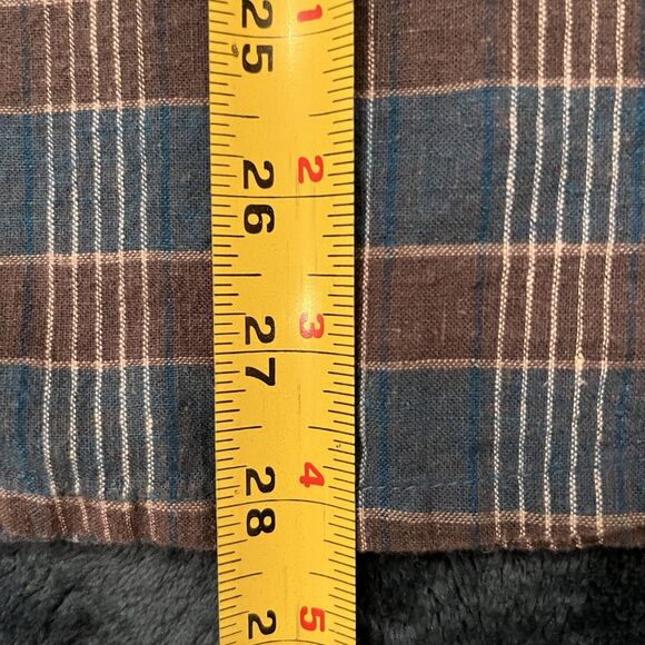 Patagonia Blue / Black Plaid Shirt Sz Medium M Button Up Organic Cotton - Picture 7 of 7